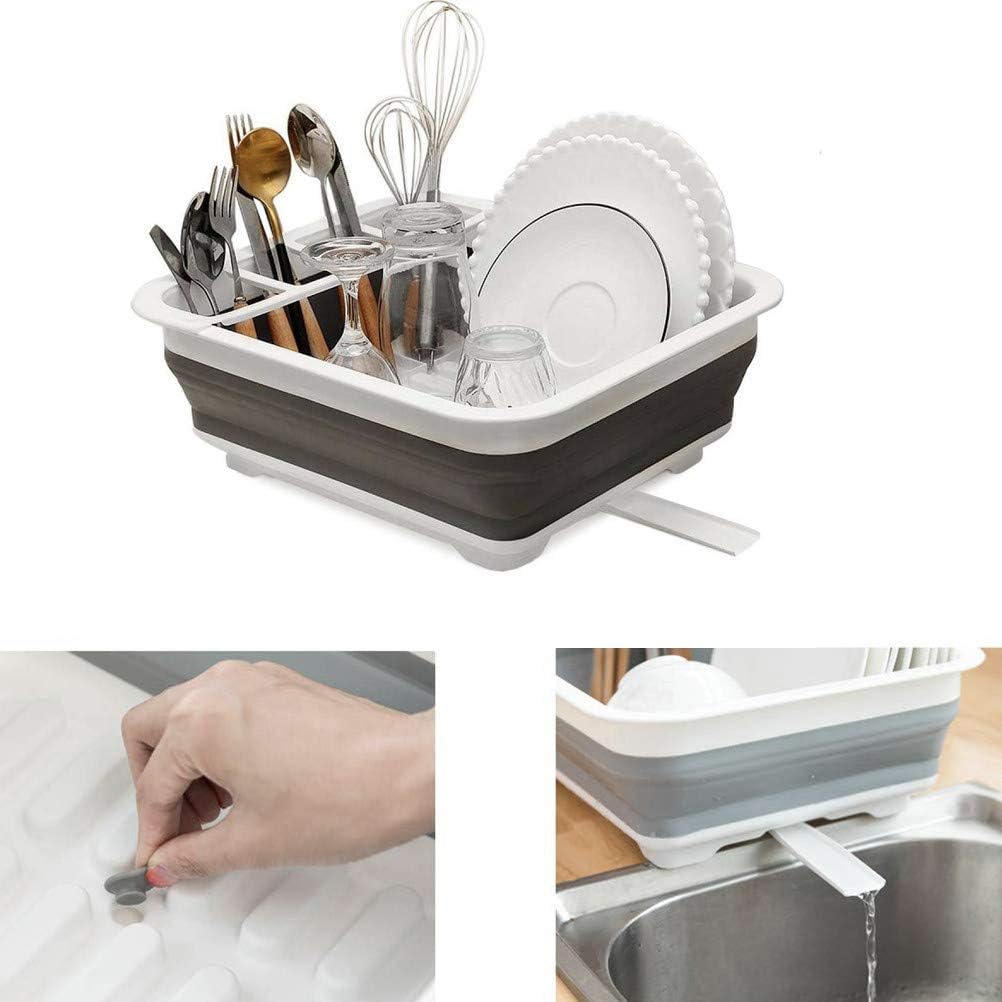 Collapsible Drying Dish Storage Rack Portable Drainer Kitchen RV