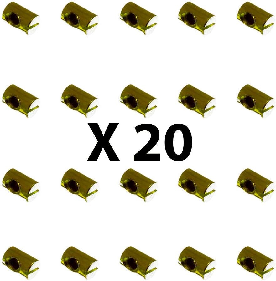 VEDA Pack of 20 60mm Long Bronze Bed cot bunk Bed Bolts, Flat Head