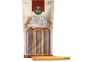 Bully Bunches Premium Beef Collagen Chews for Dogs – All-Natural, Long-Lasting Dental Treats, Protein-Rich, Grain-Free, Healthy Digestive Support for Dogs (6 Inch - 5 Pack)