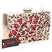Fawziya Floral Handbags For Womens Purse Party Clutches-Red