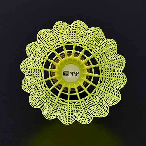 WHIZZ Badminton Shuttlecocks Nylon Shuttle, Tube of 6 (Yellow) - Thumbnail 4
