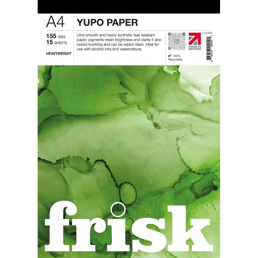 Frisk Yupo Paper Pad Heavyweight 155gsm 15sheets A4, White