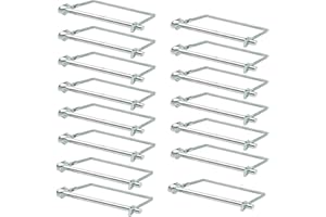 COMONC 15 PCS 1/4 * 3 Inch Heavy Duty HARE ids PIN Assortment Kit - Locking PTO Pin, Wire Lock, Trailer Safety Coupler, Hitch Pin