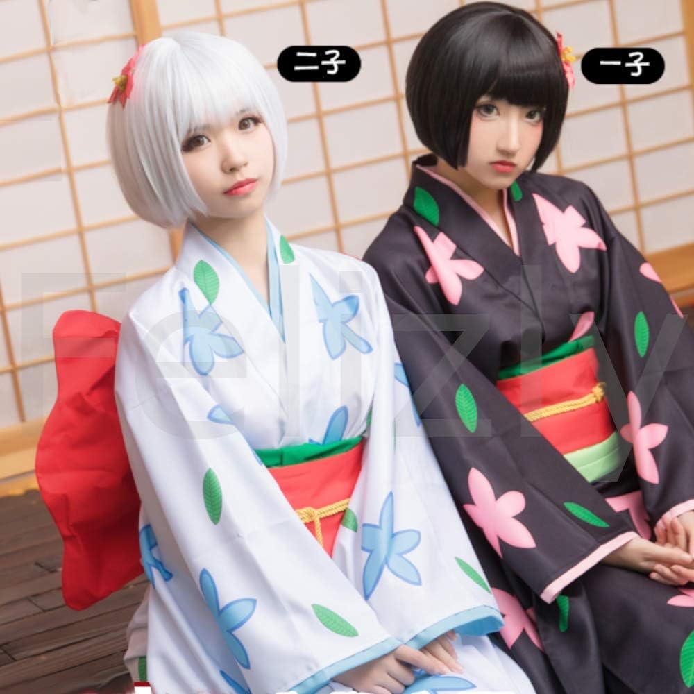 Amazon Felizly 鬼灯の冷徹 座敷童子 コスプレ 着物 衣装 ウィッグ付き 和風 藁 二子 Mサイズ コスプレ 仮装 通販