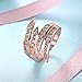 Naivo 18K Rose Gold Plated Cocktail Flame Ring