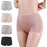 woooyea High Waisted Briefs Full Coverage Cotton Underwear 4PACK