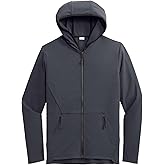SPORT-TEK Unisex Circuit Hooded Full Zip | Zip Up Hoodie for Men & Women, Light Spring Jacket for Gym & Casual Wear Graphite