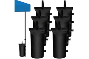 VASTTENT 100LBS Canopy Weights, 6-Pcs Sand Bags for Pop Up Outdoor Canopy Tent Gazebo Sun Shelter Umbrella, Black