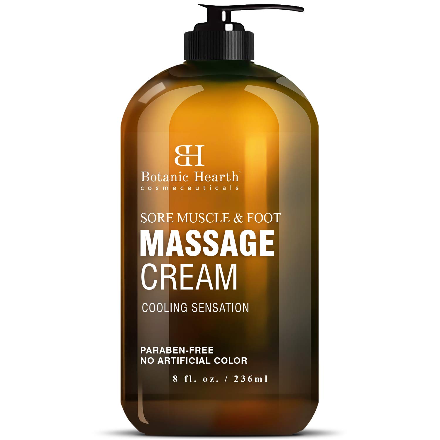 BOTANIC HEARTH Foot and Sore Muscle Massage Cream with Menthol - Soothes Tired Feet, Sore Muscles and Joint Pain, 8 fl oz : Beauty