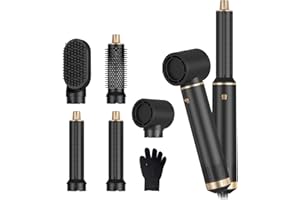 TRYLATER 5 in 1 Hair Dryer Brush, Negative Ion Air Styler Wrap Hair Styler Upgrade Blow Dryer Brush Air Curler for Hair, Blowout Brush Set As A Gift for Straight/Curl/Drying/Smoothing