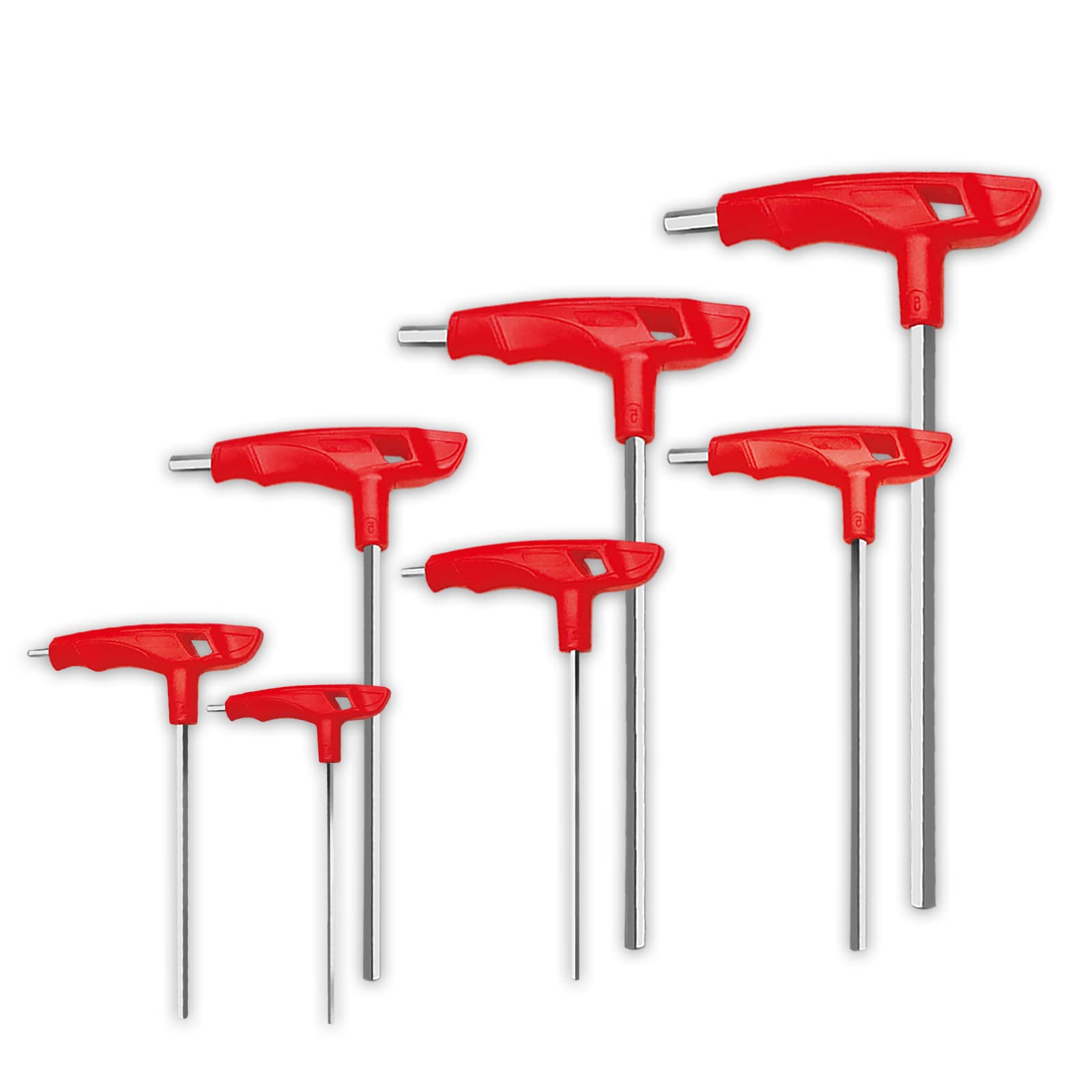 WISEUP Allen Key Set, 7PCS CR-V Hex Key Set, Metric Allen Key Socket Set with T-Handle, Compact Extra Long Hex Key Set — image 1
