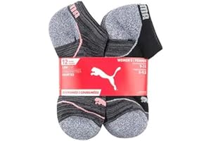 PUMA Women’s Low Cut Socks, 12-Pair, Multicolor, 6-11