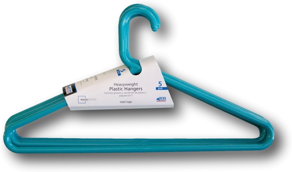 Strong Extra Heavy Adult Plastic Tube Hangers Truly Teal