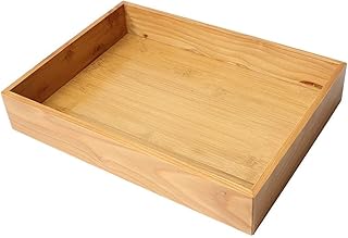 Milopon Aufbewahrungskiste Aufbewahrungsschale Holzkiste Holzbox Ordnungsbox Vintage Dekokiste Allzweckkiste Holzkasten 33.5 * 24.5 * 6 cm