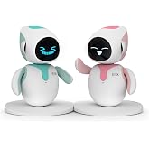 ENERGIZE LAB Eilik &ndash; Touch Interactive Toys, Cute Robot Pets with Abundant Emotions. Idle Animations&amp;Mini-Games, Unique Gift for Girls &amp; Boys. Support Update.(Blue + Pink Combination)