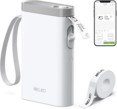 P21 Étiqueteuse Autocollantes, Imprimante Portable, 1 Rouleau, Blanc