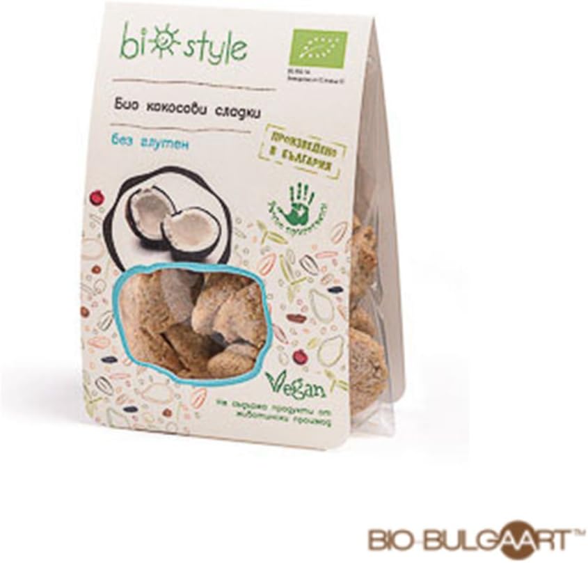 BioStyle Organic Coconut Cookies | 100g Buckwheat Flour Vegan Gluten-Free Handmade