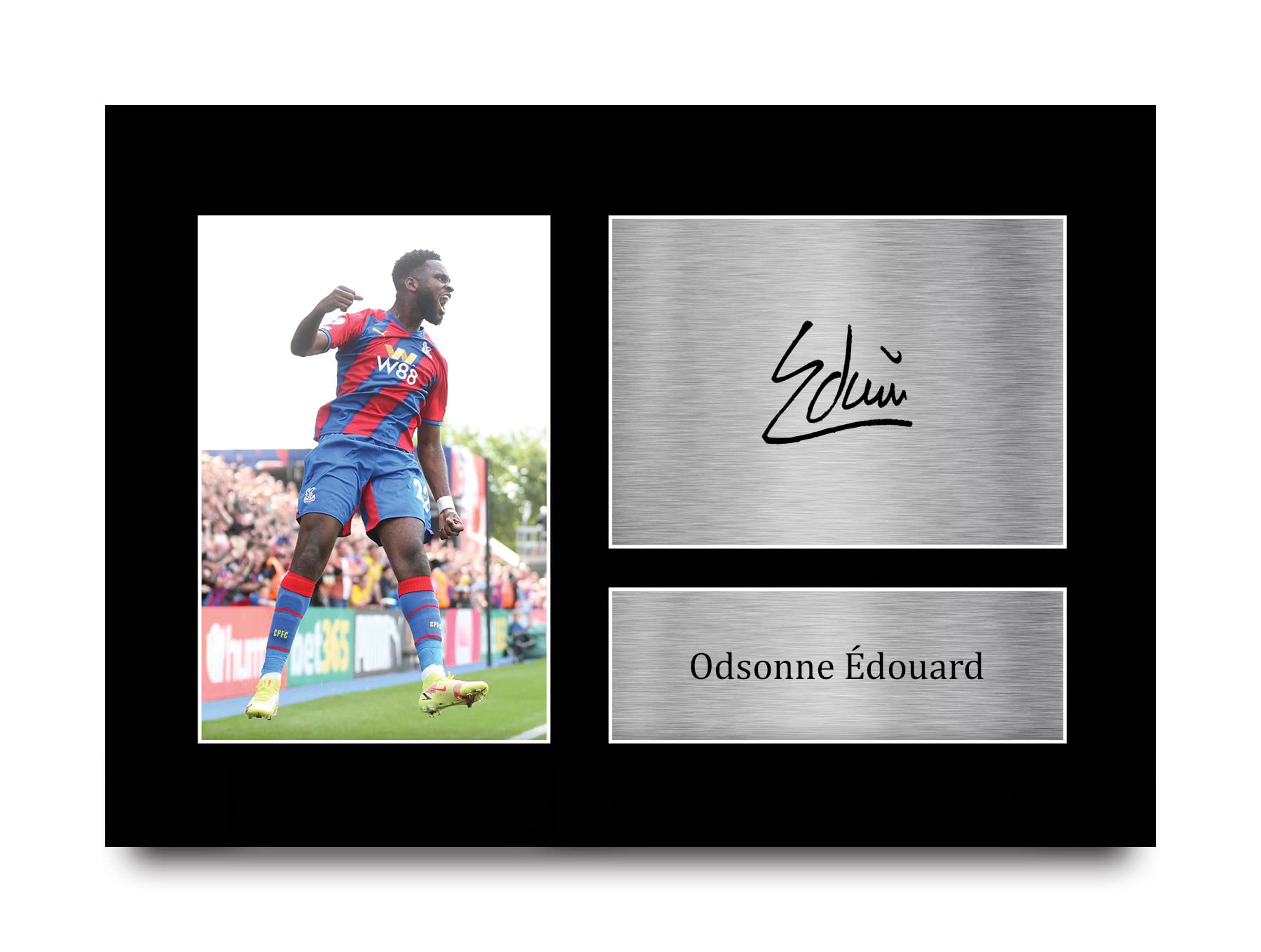 HWC Trading A4 Odsonne Edouard Crystal Palace Gifts Printed Signed Autograph Picture for Football Fans and Supporters