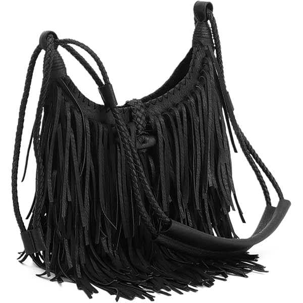 バッグ archive grunge fringe shoulder bag black Fringe Bag - Black