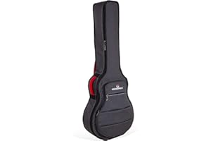 Crossrock 10mm Padded Guitar Backpack Case for 16" Archtop/Hollow Body/Jazz Electric Guitars - Lightweight Gig Bag Fits Gretsch Electromatic, Ibanez, Epiphone, Gibson ES Series (CRSG107SADG)