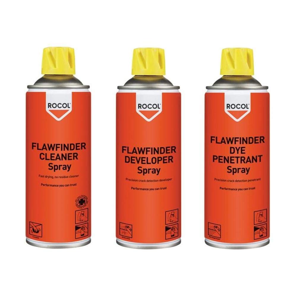 Rocol ROC63181 FLAWFINDER System KIT (3 X AEROSOLS)
