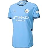 Manchester City FC Men’s 2024/25 Authentic Home Soccer Jersey - Slim Fit - Team Light Blue