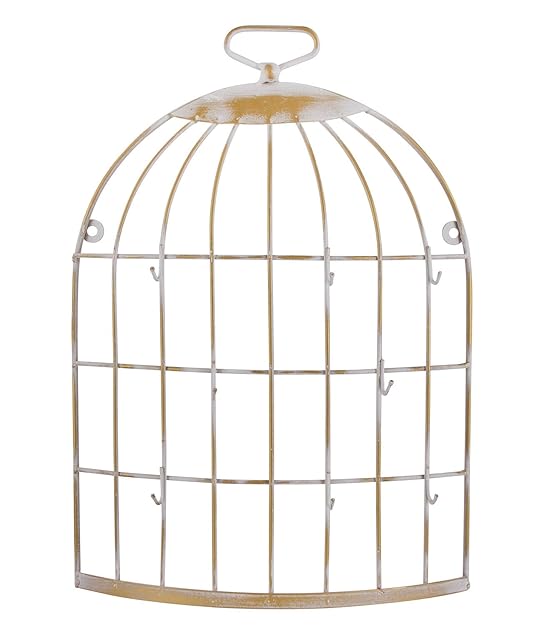 SIX Schmuckaufbewahrung, Gold-weißer Schmuckhalter in Vintage-Design