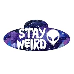 Dark Spark Decals Stay Weird Alien Head Spaceship