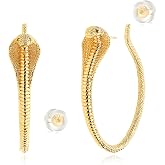 MYEARS Women Hoop Earrings Gold 14K Gold Filled Small Simple Handmade Hypoallergenic Everyday Illusion Jewelry