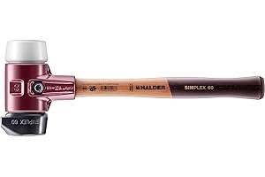 Halder 3027.260 Simplex 3.4 lb. Soft-Face Mallet with Black Composite Rubber Stand-Up and Superplastic Inserts, Cast Iron Hou