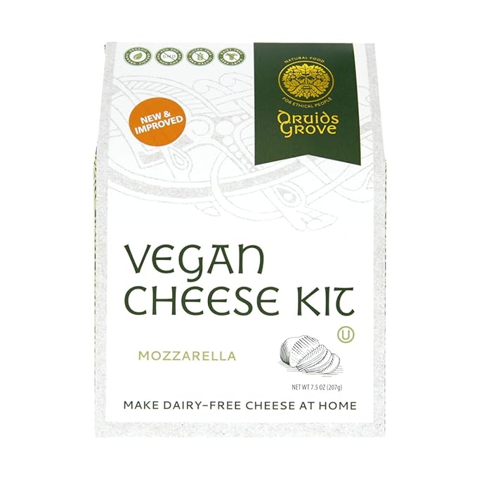 Druids Grove Vegan Mozzarella Kit Nondairy Cheese Vegan Non Gmo Gluten Free Ou Kosher Certified