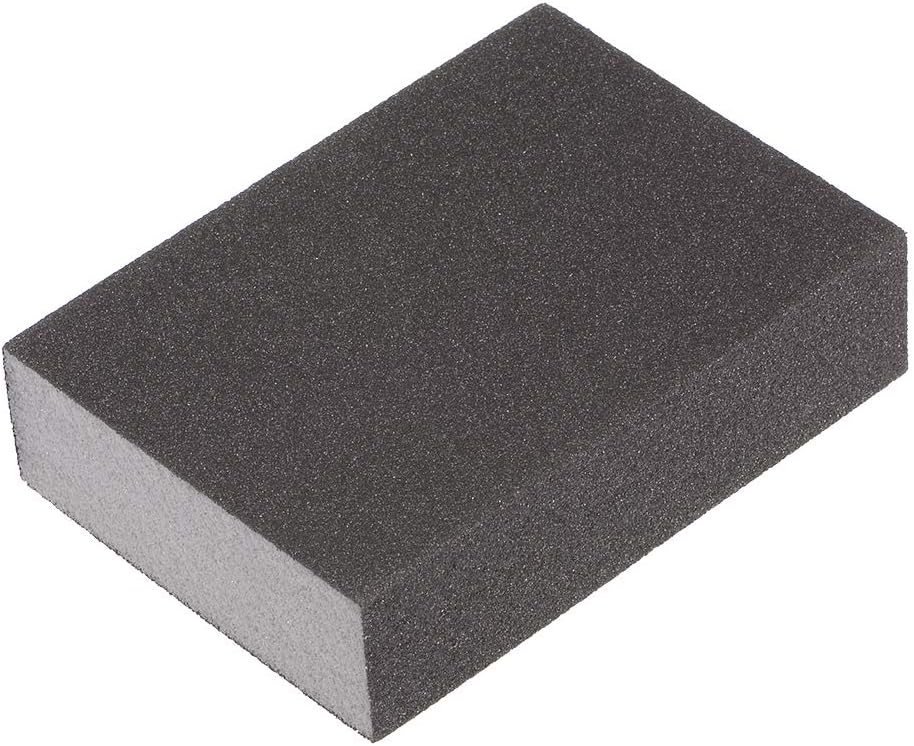 sourcing map Sanding Sponge Block, 200 Grit, 99mm x 70mm x 25mm, Grey, 3.9" x 2.76",400-600 Grit
