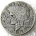 suiwoyoujooact HB(41) US Hobo Nickel 1922 Peace Dollar Skull Zombie Skeleton Funny Coin Skull Keychain Pendant