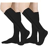 2 Pairs Zipper Compression Socks, 15-20 mmHg Closed Toe Compression Stocking with Zipper for Women and Men