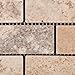 Andean Cream Peruvian Travertine 2 X 4 Tumbled Brick Mosaic Tile - 6