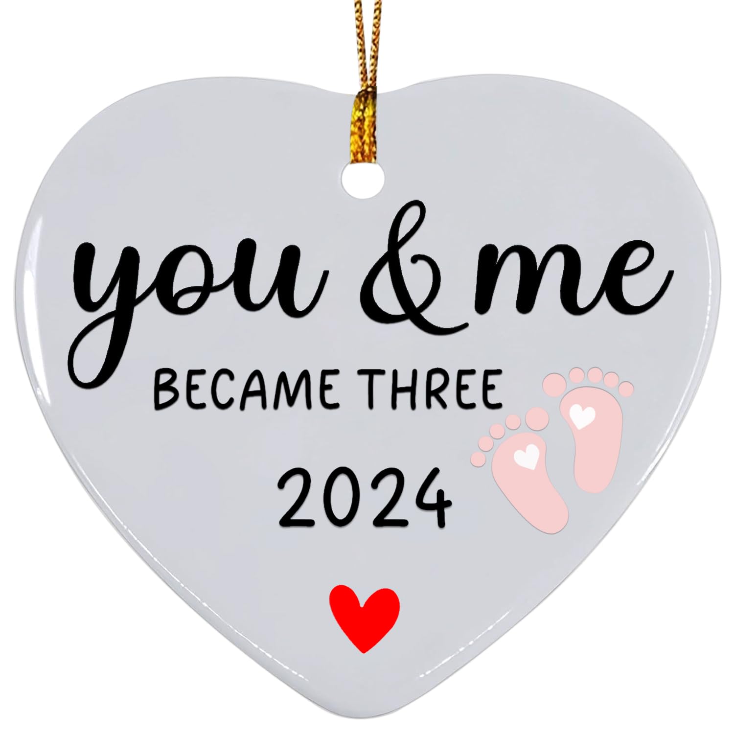 Baby's First Christmas Ornament - Family of Three