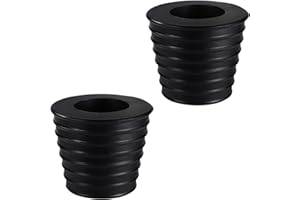 2pcs Patio Table Umbrella Hole Ring, Silicone Stable Umbrella Cone Wedge Plug Black Stand Stabilizer Adapter for Outdoor Pati