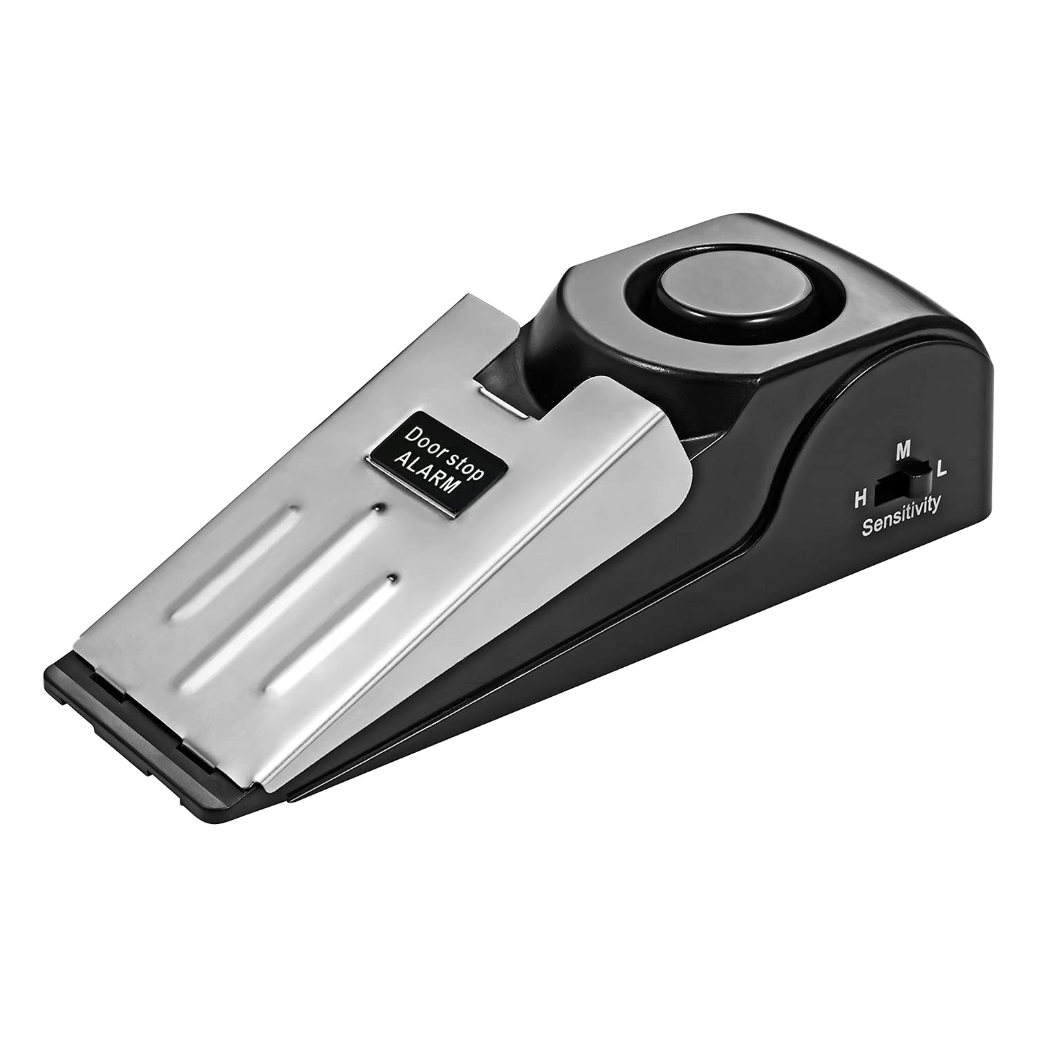 Fuers Door Stop Alarm, Non-Slip Rubber Wedged Shape Door Stopper Alarm with 125dB-Adjustable Sensitivity Lightweight, Suitable for Home Hotel Travel