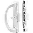 Prime-Line C 1263 Diecast, White, Patio Door Handle Set with Clamp Upgrade (Single Pack)
