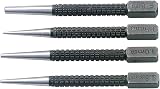 Draper 4 Piece Cupped Nailsets 1.5 to 5.0 mm Marking Tools Knurled Body view 2