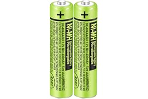 EOCIK 2Pack NI-MH AAA Rechargeable Battery 400mAh 1.2V BK-40AAABU Rechargeable AAA Batteries for Panasonic Cordless Phones,Re