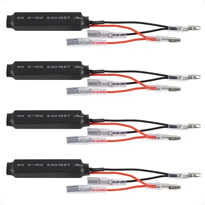 evermotor Resistors 4Pcs 12V 10W LED Flasher Turn Signal Adaptor 10Ω