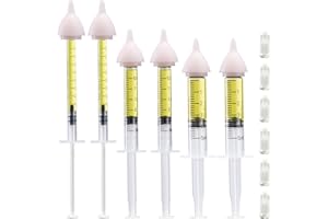 HAOYUSTORE Pet Pacifiers are Suitable for Feeding Newborn Puppies, Cats, and Small Mammals Pet Nursing Bottle Kits, Kitten Bottle Feeding Kit, with 6 Replacement Nipple for Nursing Puppy Milk