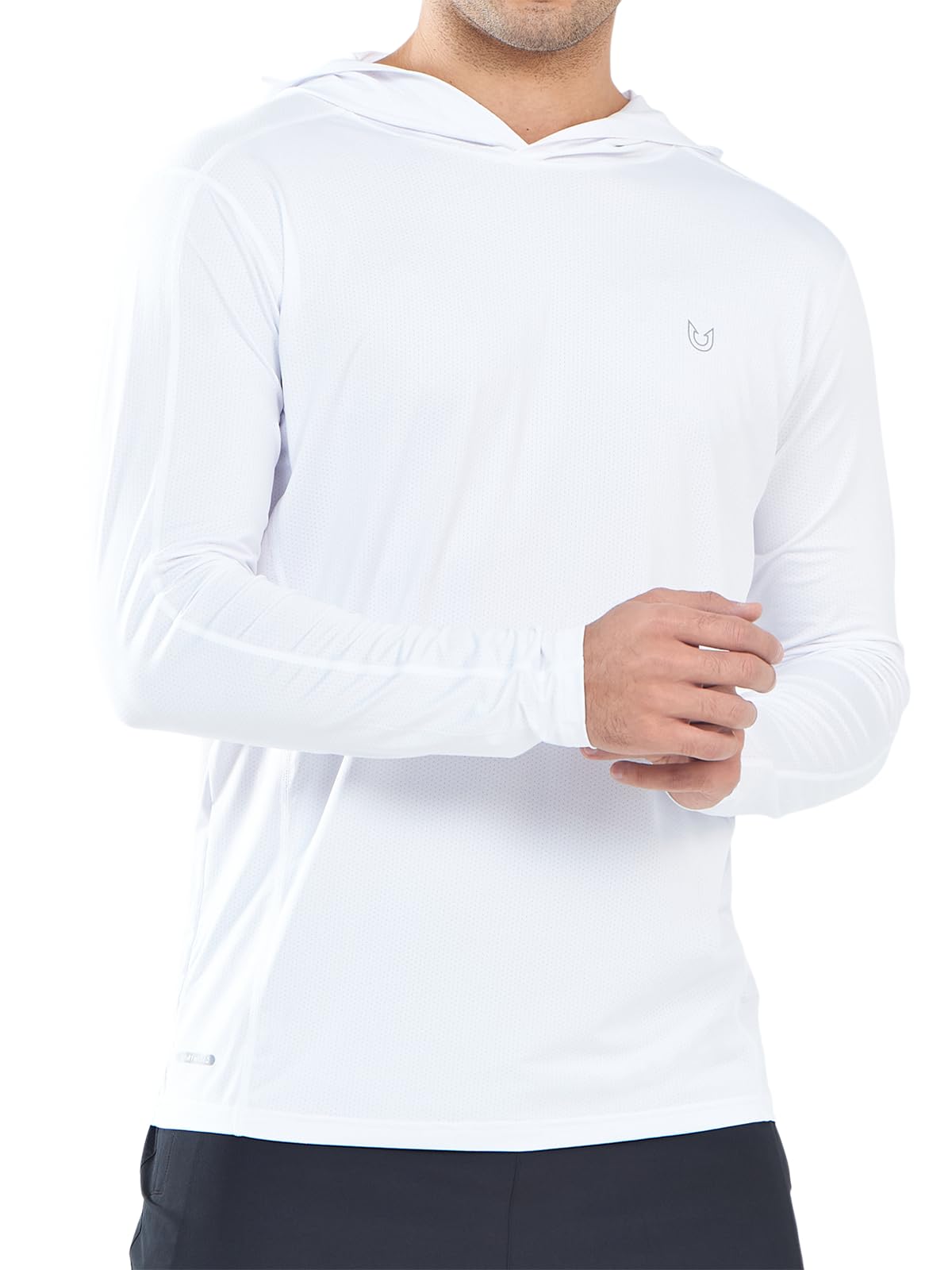 Photo 1 of NORTHYARD Men's Sun Hoodie Shirts Long Sleeve Rash Guard Fishing Shirt with Hood Swim UPF 50 Hiking SPF UV Lightweight Hooded White M