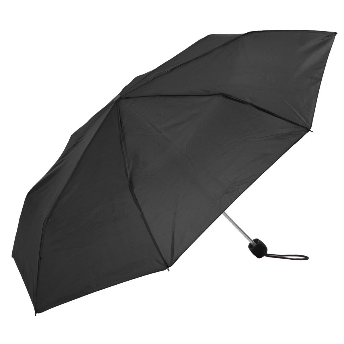 Le Monde du Parapluie Men's and Women's Black Folding Umbrella with Manual Opening and Windproof, Compact Only 24 cm – Ultra Lightweight 250 g Travel Umbrella