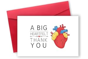 Thank You Card for Heart Surgeon & Medical Workers - Appreciation Card for Doctors, Nurses Week Gifts, Thank You Gifts for He