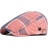 Qianuer Newsboy Hats Adjustable Ivy Flat Cap Gatsby Cabbie Driving Beret for Men Women