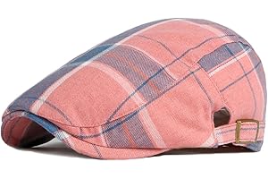 Qianuer Newsboy Hats Adjustable Ivy Flat Cap Gatsby Cabbie Driving Beret for Men Women