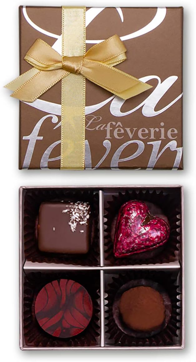 Amazon ラ フェヴァリ フランス直輸入チョコレート ボヌール4個入 ラフェヴァリ チョコレート菓子 通販