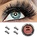 3D Magnetic False Eyelashes - Handmade Magnetic Eyelashes Reusable Glue-free (1 Pair 4 Pieces) (Black)